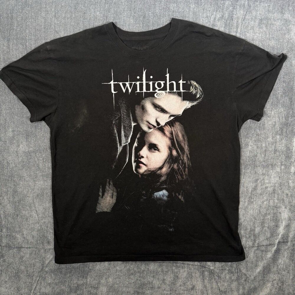 Twilight Movie Graphic T Shirt Mens XL Black Short Sleeve Vampire Film Tee